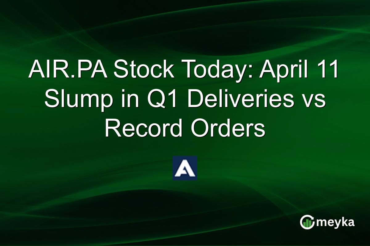 AIR.PA Shares Fall April 11 Amid Q1 Delivery Decline Despite Record Orders