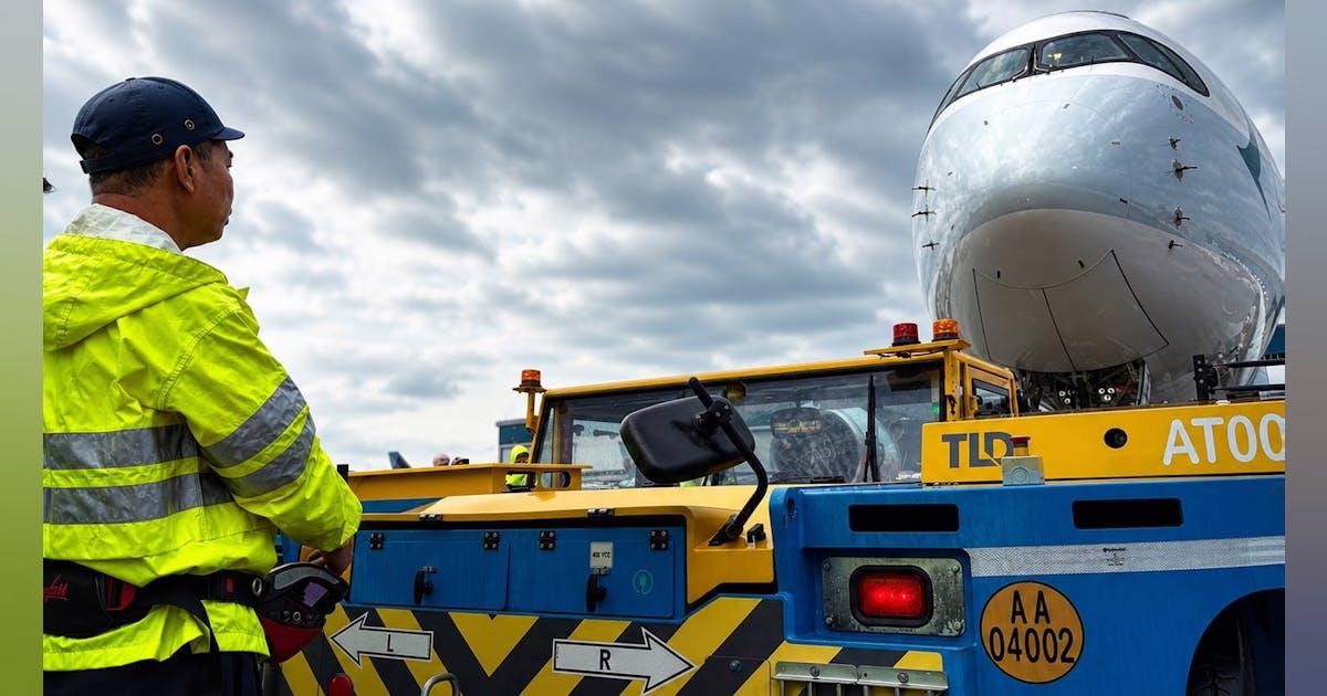 TLD Conducts Remote-Controlled Electric Pushback of Widebody Aircraft in Hong Kong