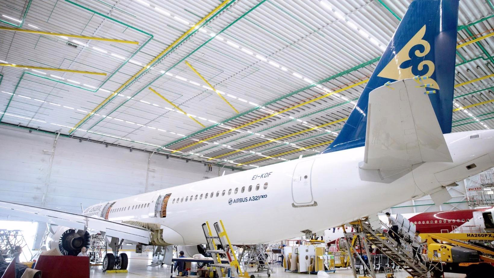 Air Astana Performs Dual C-Checks on A320 Aircraft