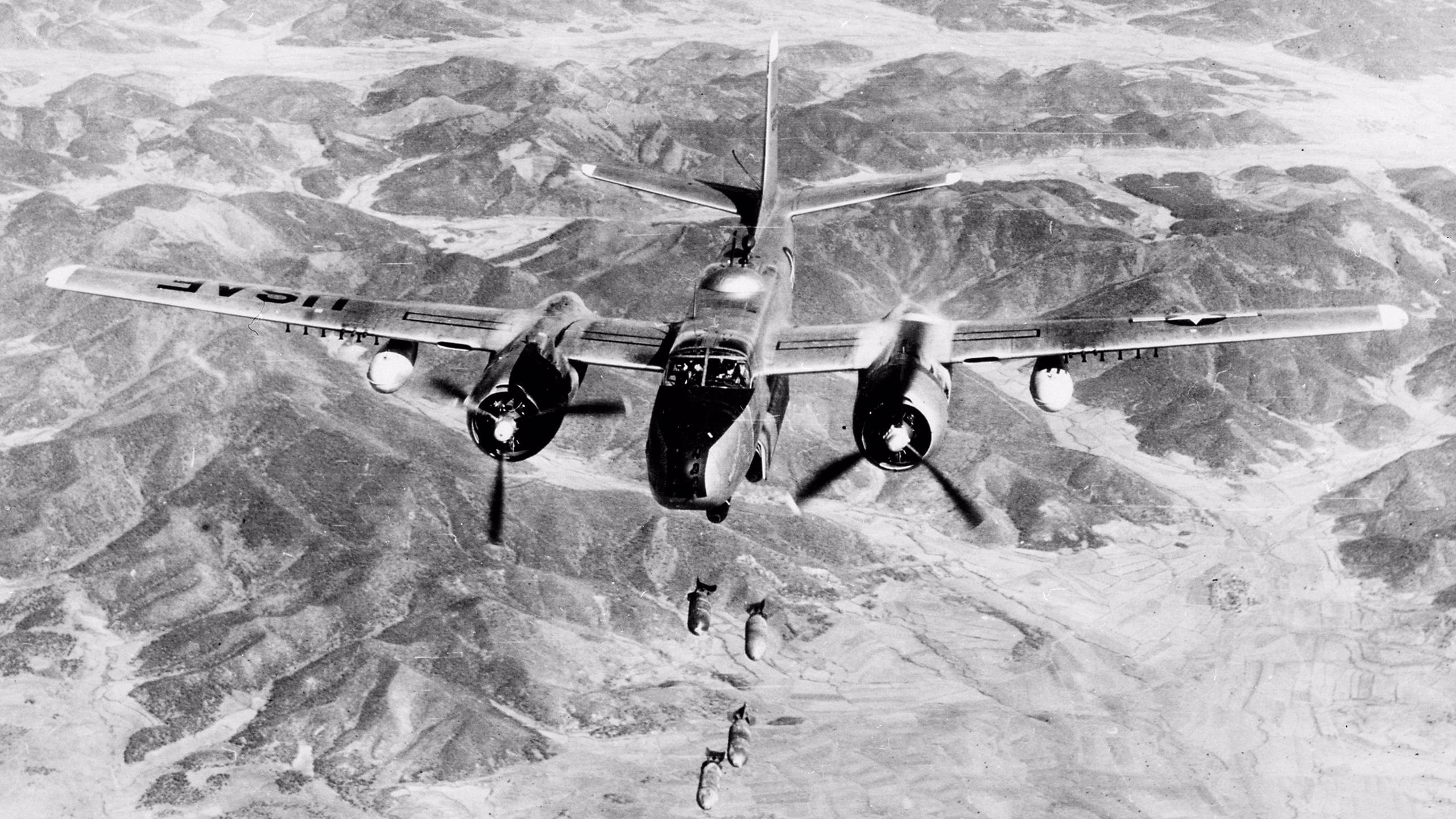A-26 Invader Night Mission Aircraft Requires Engine Replacement