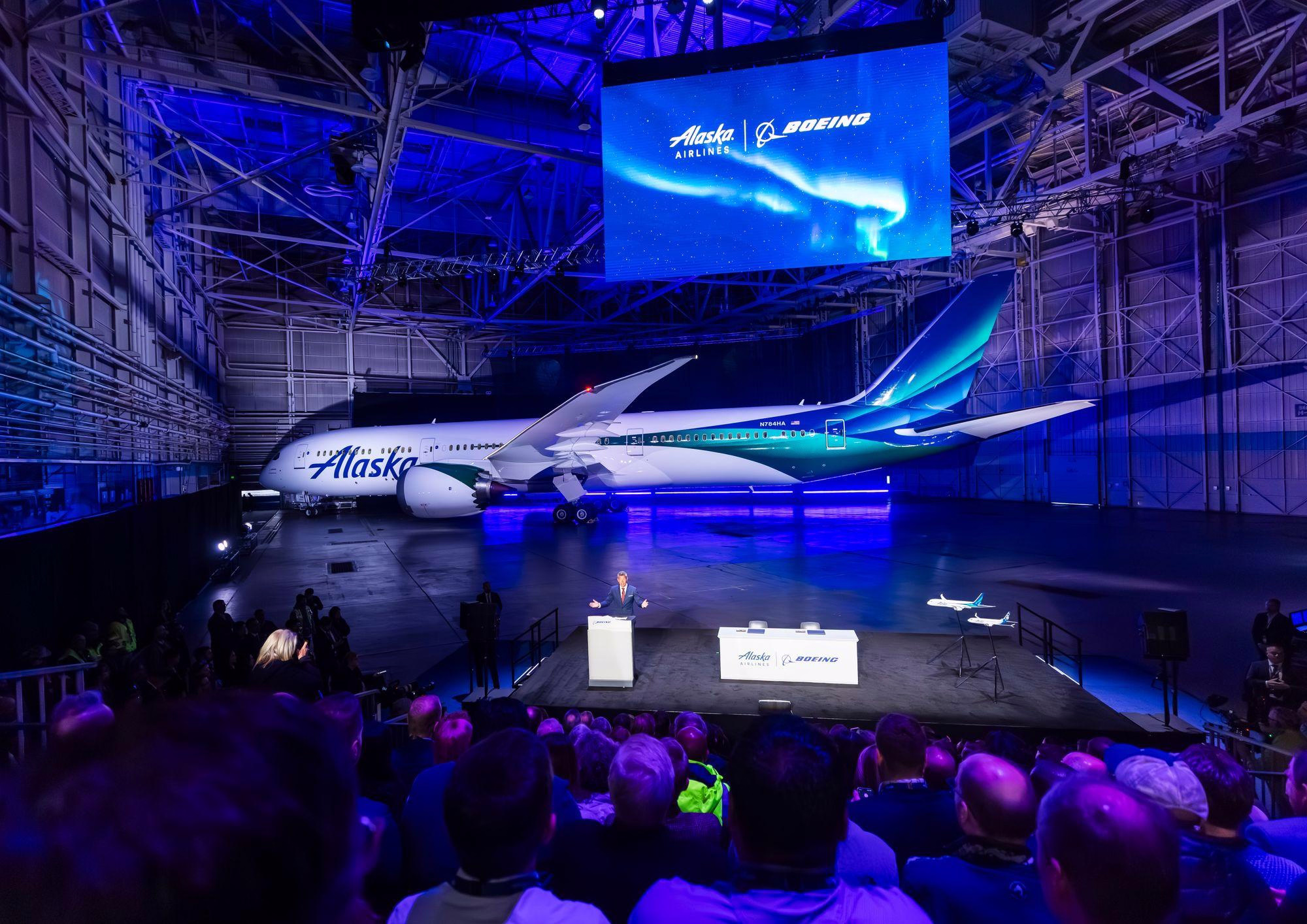 Alaska Airlines Debuts First Branded Widebody Jet Following Major Boeing Order