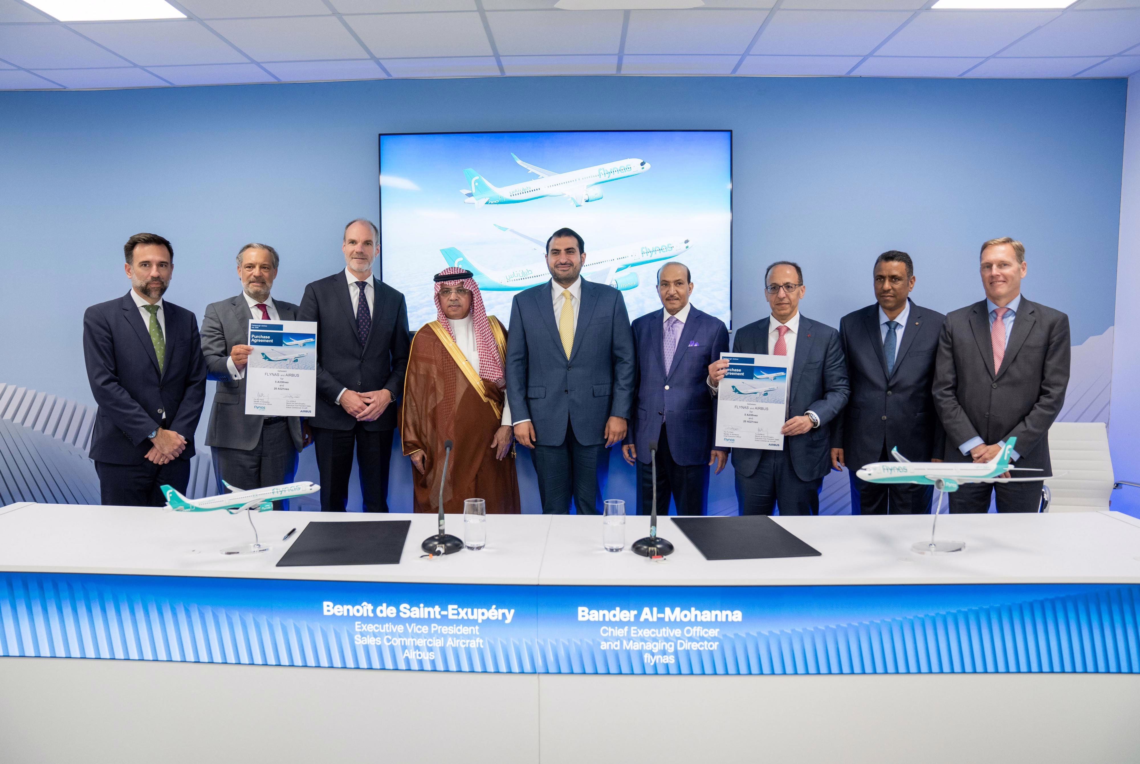 flynas Confirms the Purchase of 25 New Airbus Aircraft, Comprising 20 A321neo and Five Wide-Body A33