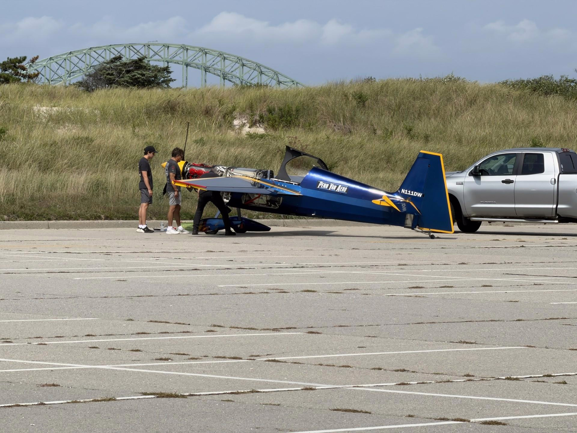 Veteran Airshow Pilot Lands Plane in Empty Robert Moses Parking Lot After Engine Failure
