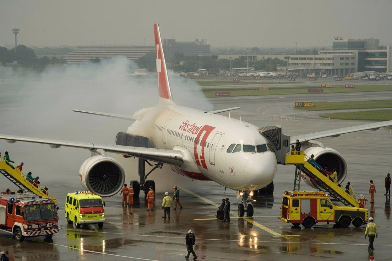 Six Injured as Engine Failure Forces Evacuation of Zurich-Bound Flight in Delhi