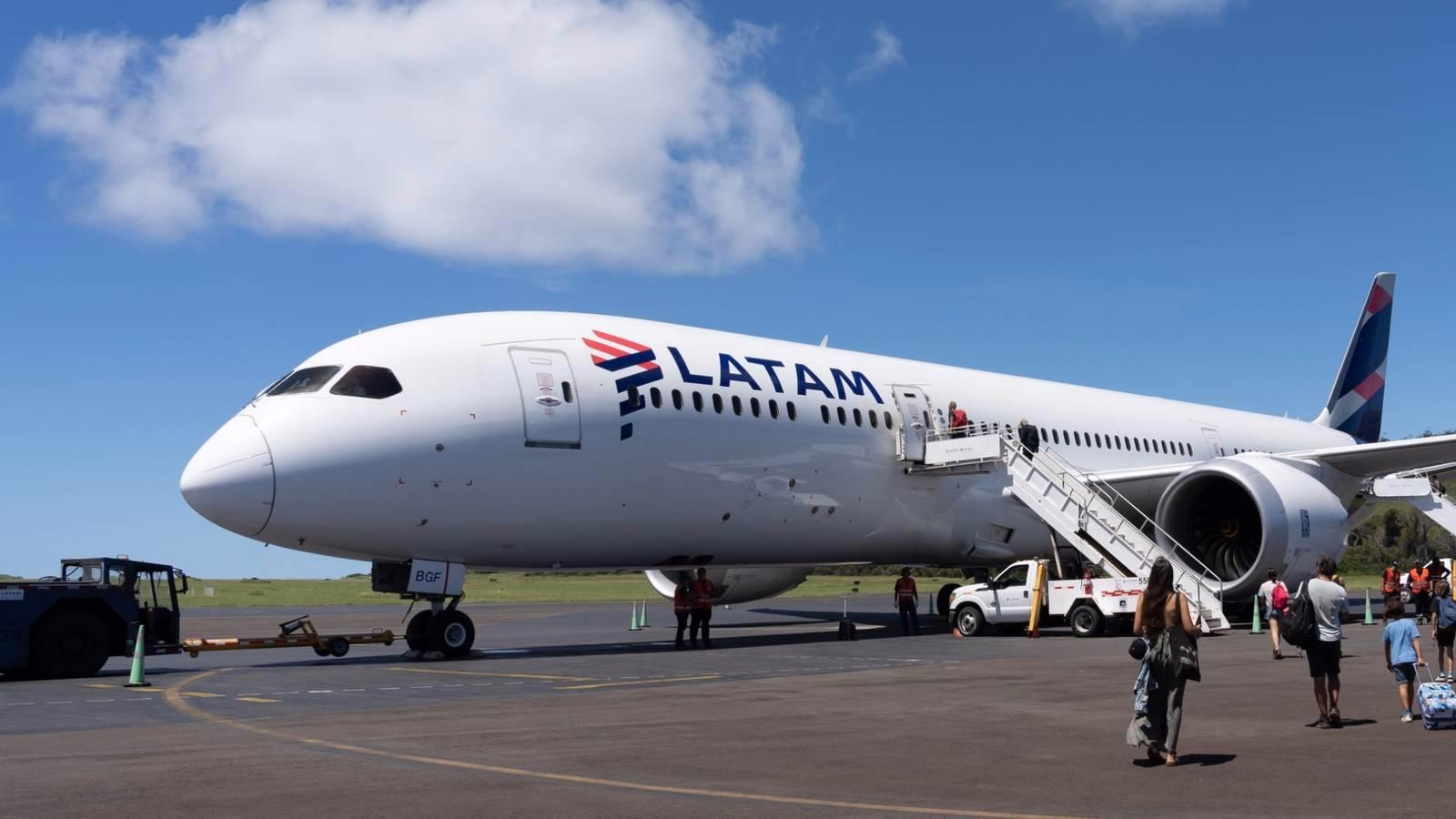LATAM Boeing 787 Grounded at Remote Airport After Door Damaged by Airstairs