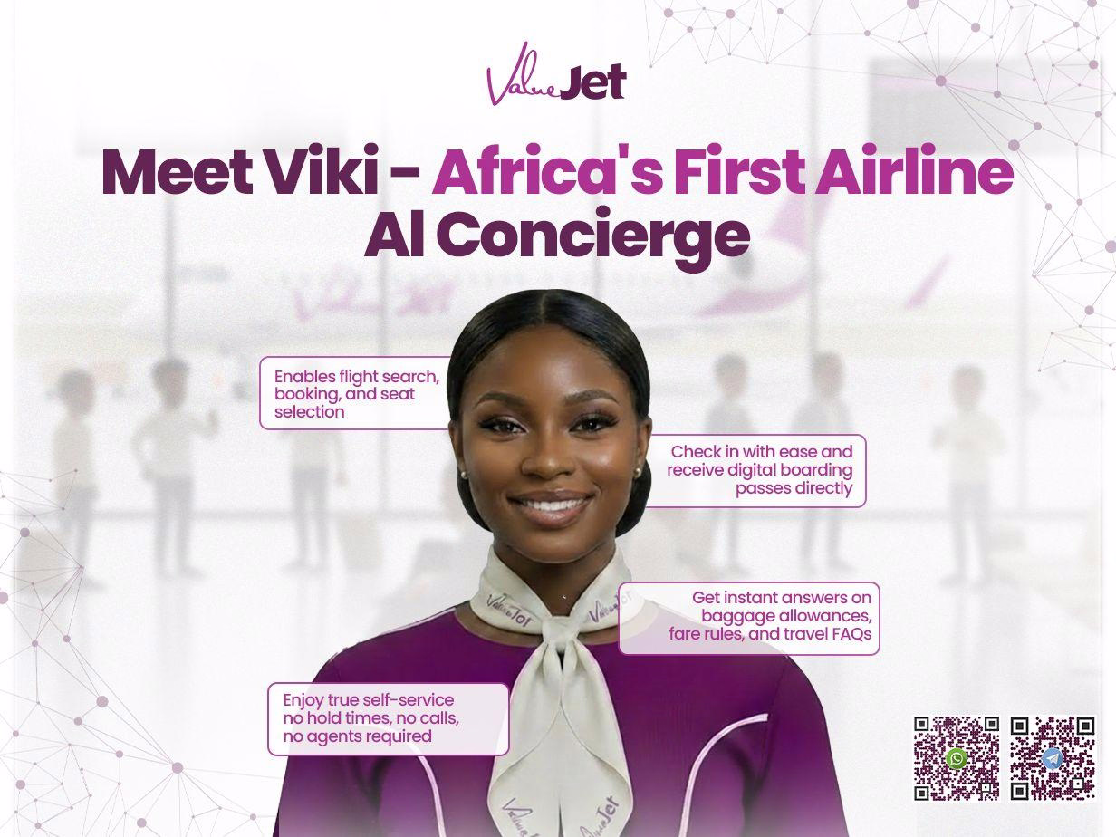 ValueJet Introduces VIKI, Africa’s First Full-Scale Airline AI Concierge