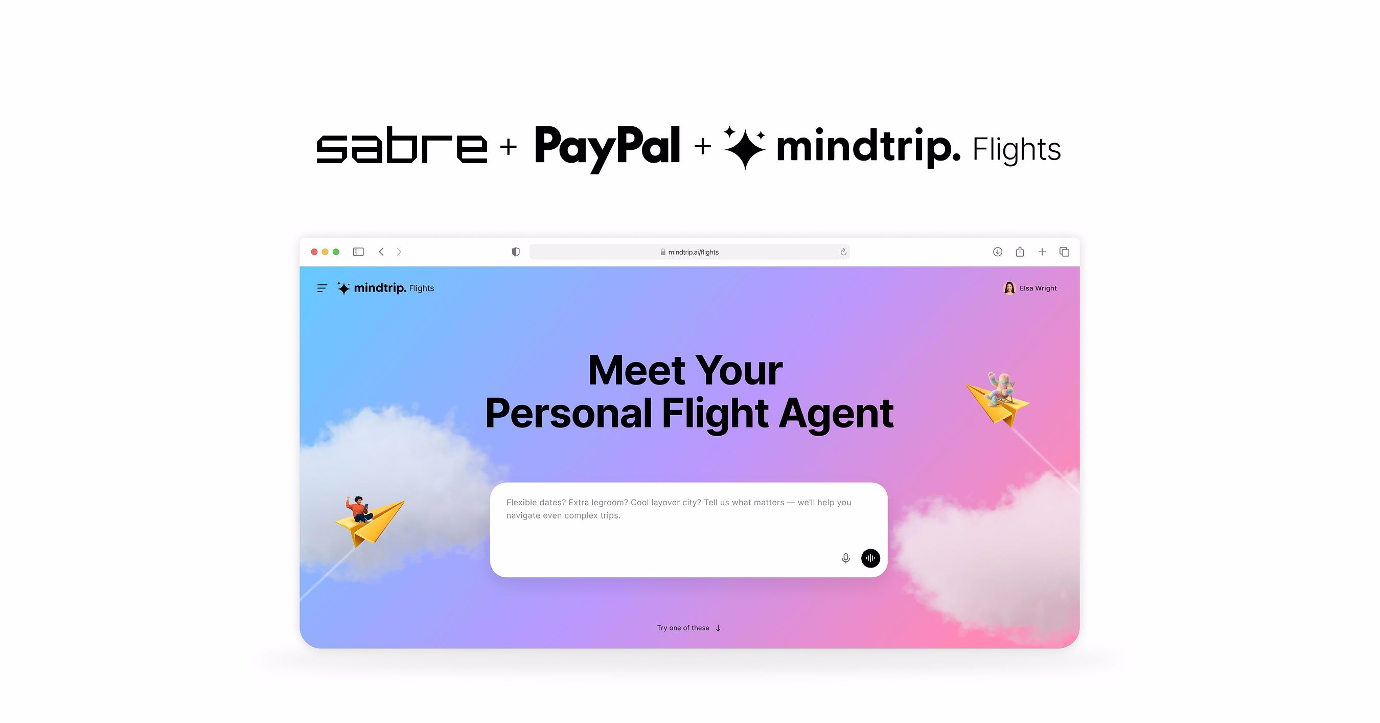 Mindtrip Introduces AI-Powered Flight Booking in Partnership with Sabre and PayPal